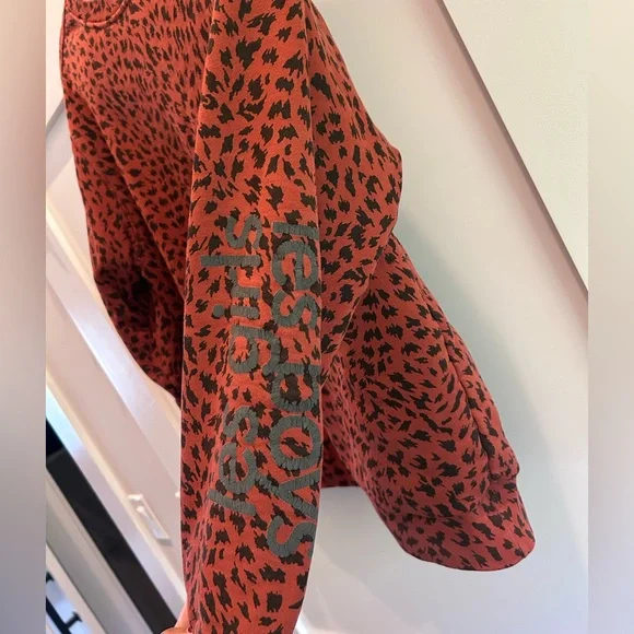 Leopard Crew Neck Sweater & Sweatpants les girls les boys matching set m - Picture 4 of 8